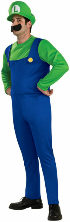 Luigi Adult Costume - Click Image to Close