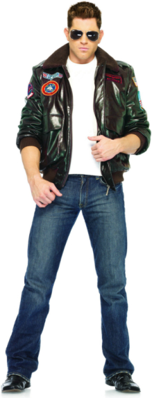 Top Gun Men's Bomber Jacket Set Adult Costume