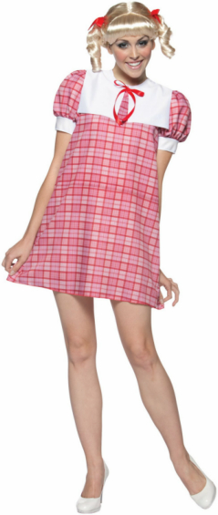 Brady Bunch Cindy Brady Adult Costume - Click Image to Close