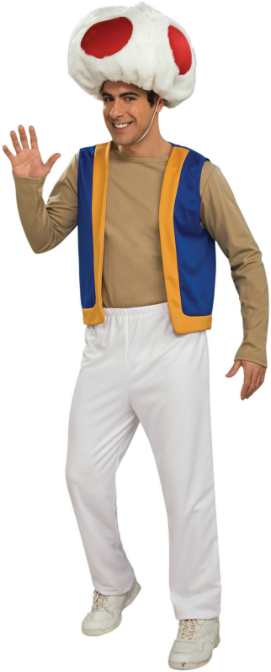 Super Mario Bros. - Toad Adult Costume - Click Image to Close