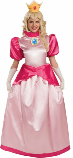 Super Mario Bros. - Deluxe Princess Peach Adult Costume - Click Image to Close