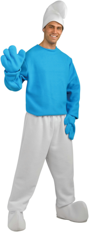 The Smurfs - Deluxe Smurf Adult Costume - Click Image to Close