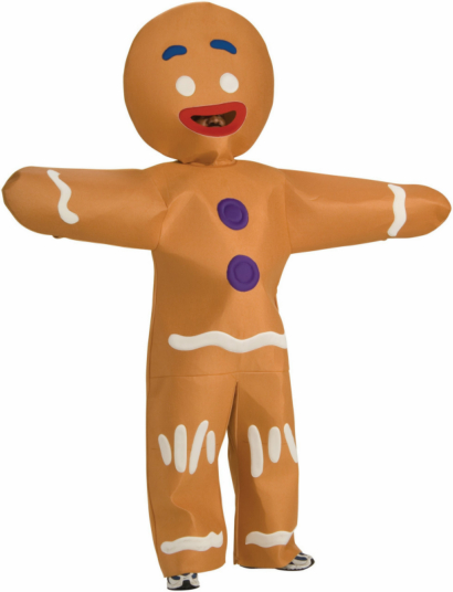 Shrek Forever After - Gingerbread Man Plus Adult Costume - Click Image to Close