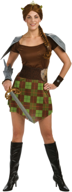 Shrek Forever After - Princess Fiona Warrior Adult Costume - Click Image to Close