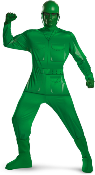 Toy Story - Green Army Man Deluxe Adult Costume - Click Image to Close