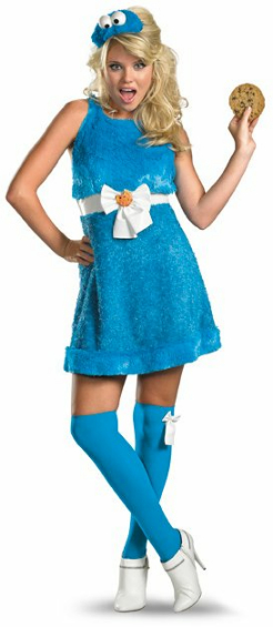 Sesame Street - Cookie Monster Sassy Female Adult Costume - Click Image to Close