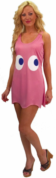 Pac-Man Pinky Deluxe Tank Dress Adult Costume - Click Image to Close