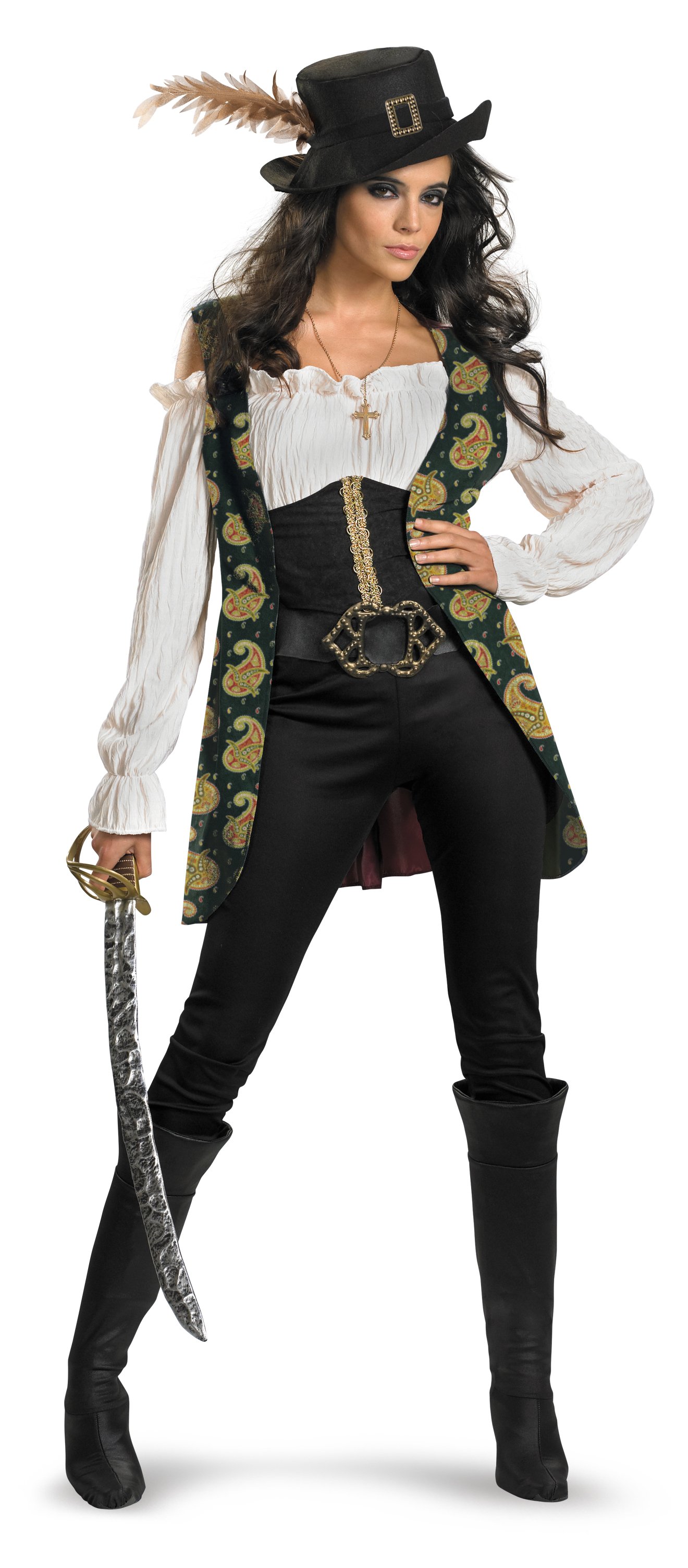 Pirates Of The Caribbean - Angelica Deluxe Adult Costume - Click Image to Close