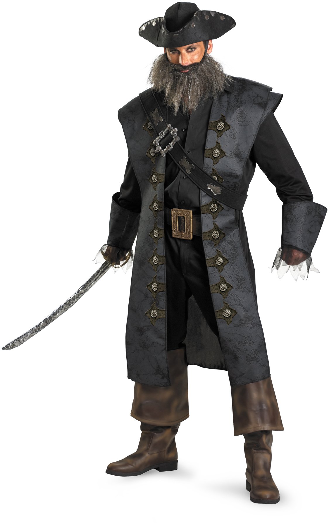 Pirates Of The Caribbean - Black Beard Deluxe Adult Costume