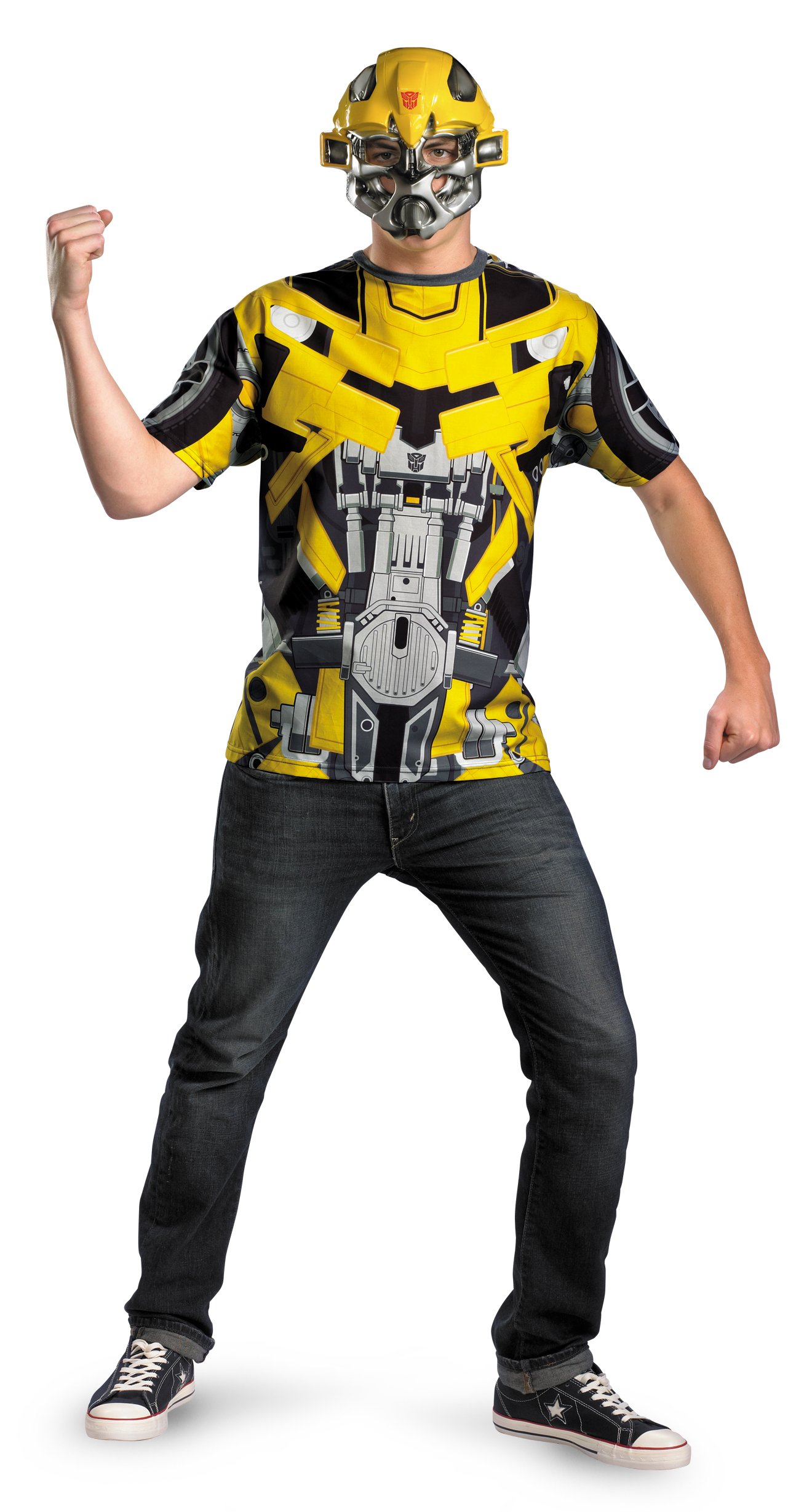 Transformers 3 Dark Of The Moon Movie - Bumblebee Mask And T-Shi - Click Image to Close
