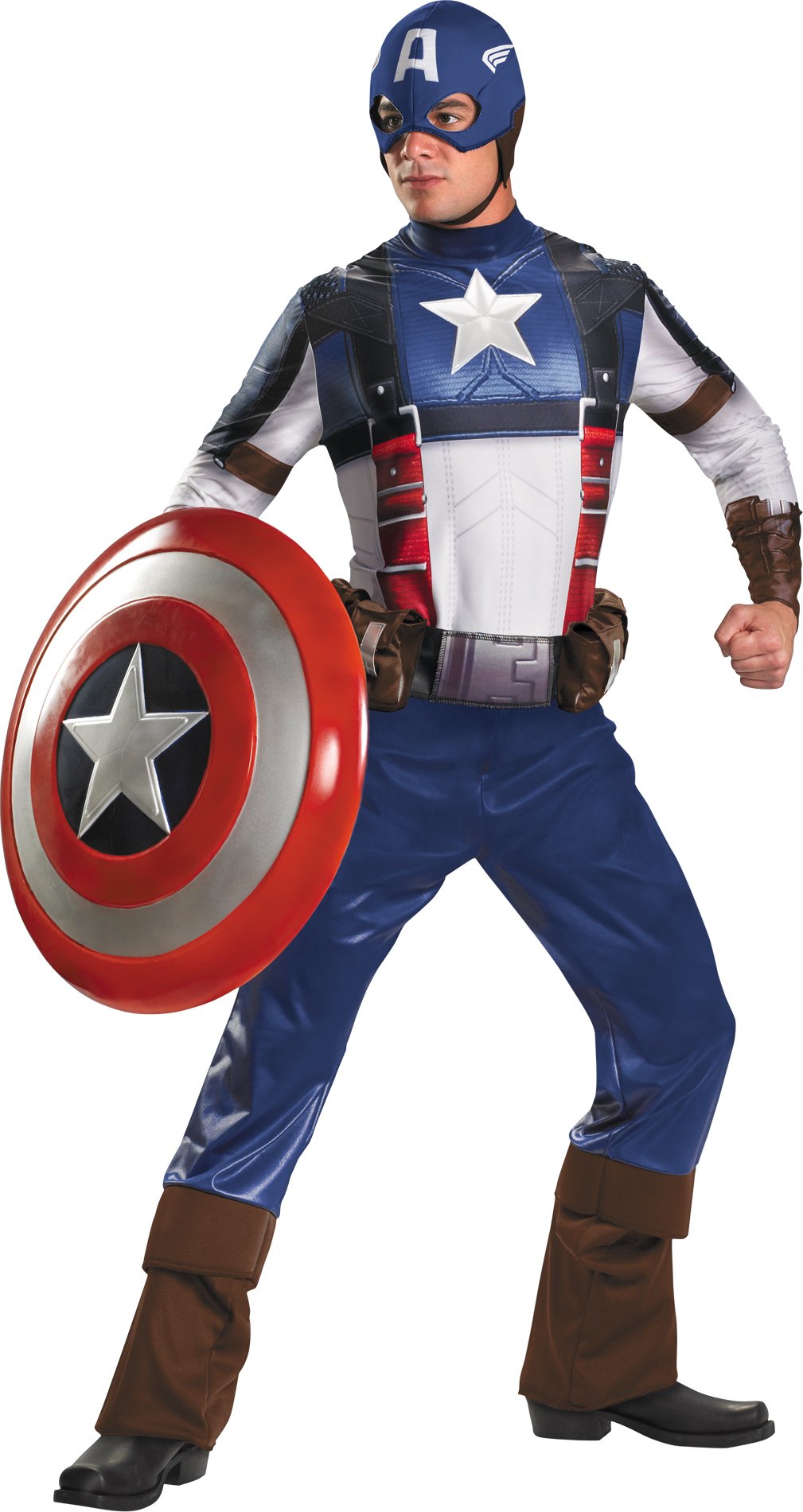 Captain America Movie - Captain America Deluxe Adult Costume - Click Image to Close
