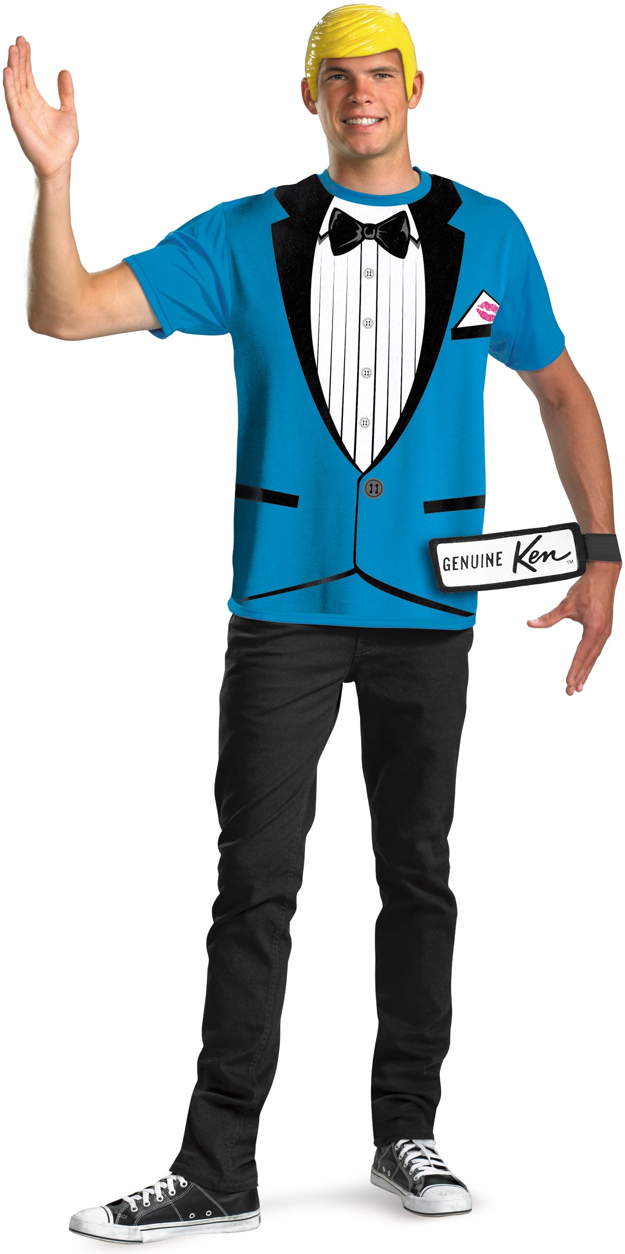 Ken T-Shirt And Mask Adult Costume Set - Click Image to Close