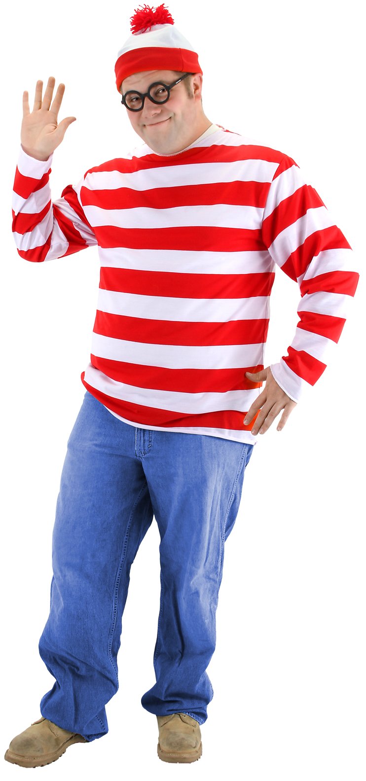 Where's Waldo Plus Adult Costume