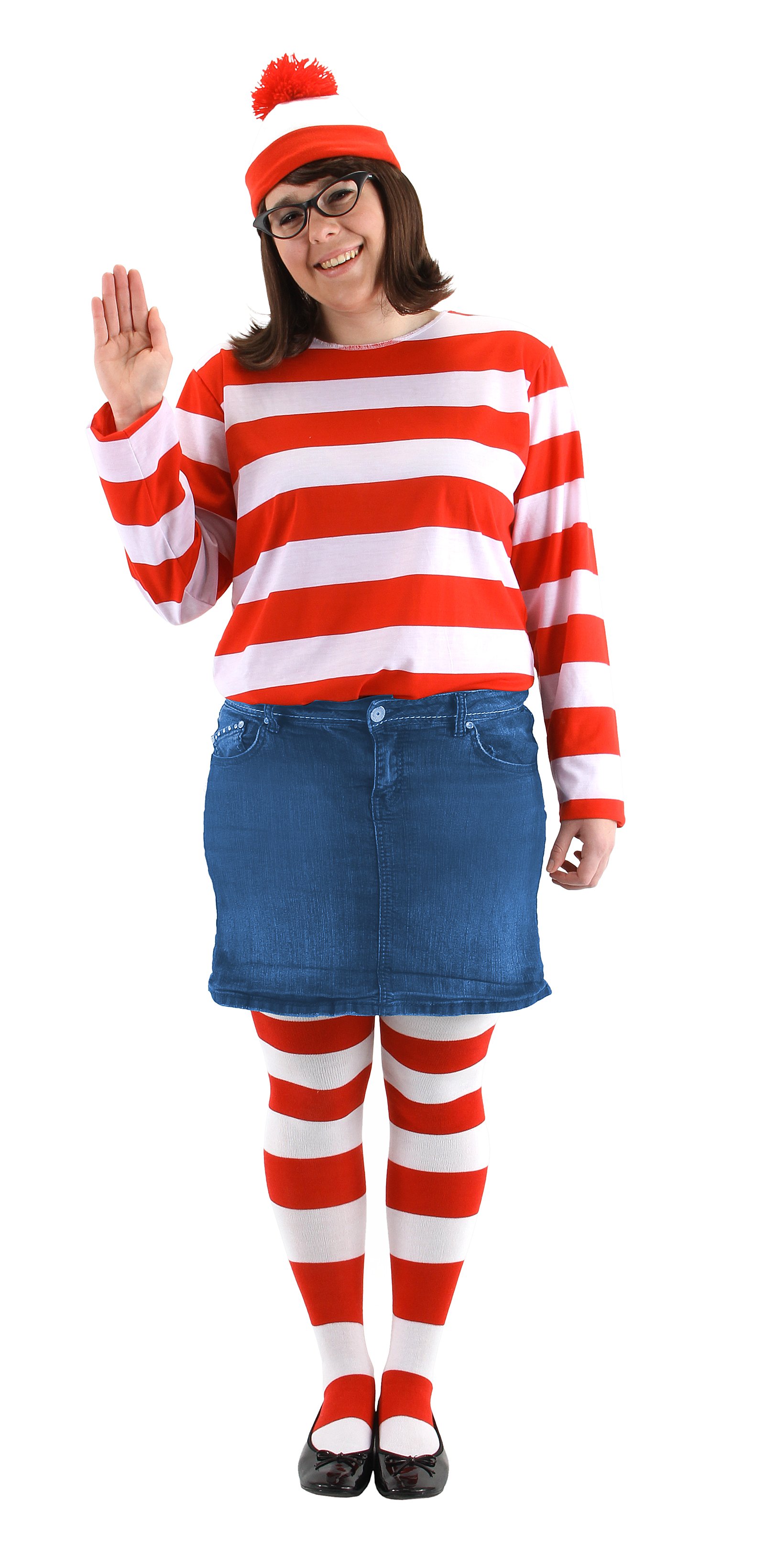 Where's Waldo - Wenda Plus Adult Costume - Click Image to Close