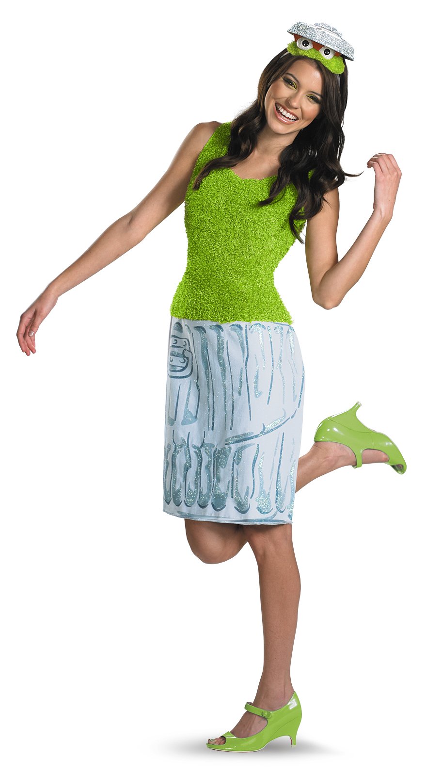 Sesame Street - Oscar Ladies Adult Costume - Click Image to Close