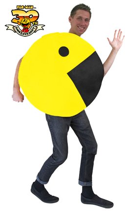 Pac-Man 2D Profile Adult Costume - Click Image to Close