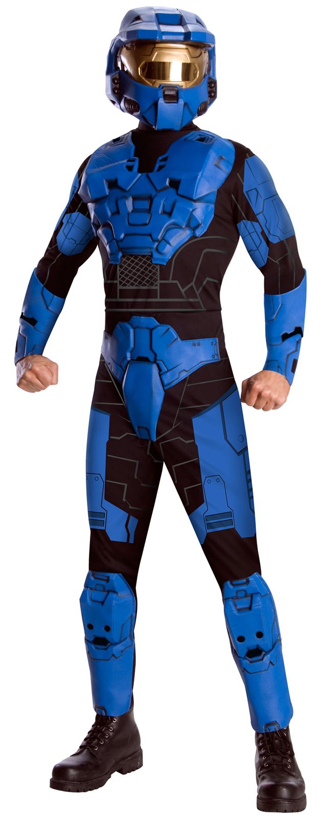 Halo - Blue Spartan Deluxe Adult Costume - Click Image to Close