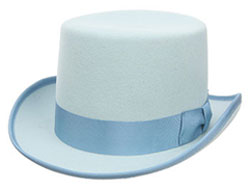 Deluxe Wool Baby Blue Top Hat