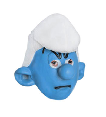 Grouchy Smurf Mask - Click Image to Close