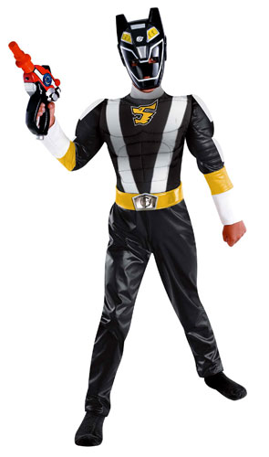 Muscle Chest Black Power Ranger Costume - Click Image to Close