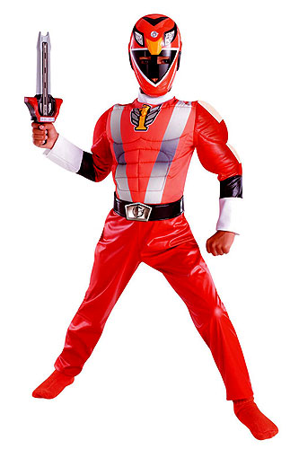 Muscle Chest Red Power Ranger Costume - Click Image to Close
