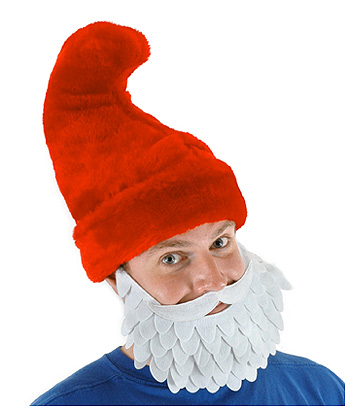 Red Little Blue People Hat - Click Image to Close