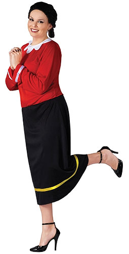 Plus Size Olive Oyl Costume - Click Image to Close