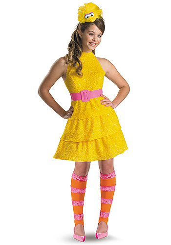 Teen Girls Big Bird Costume - Click Image to Close