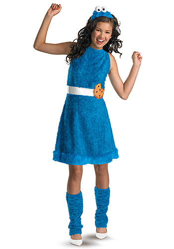 Teen Girls Cookie Monster Costume - Click Image to Close