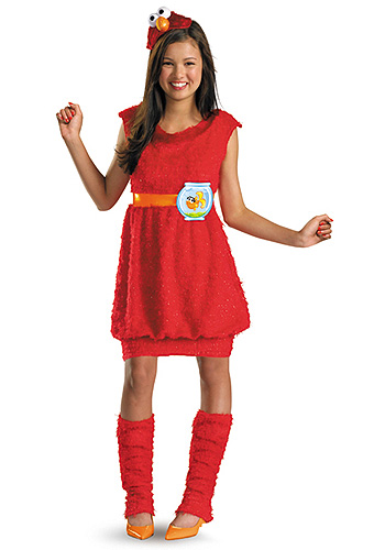 Teen Girls Elmo Costume - Click Image to Close