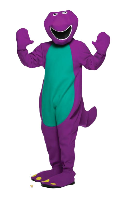 Electropositive Revision Frown Barney Adult Costume - In Stock : About Costume Shop