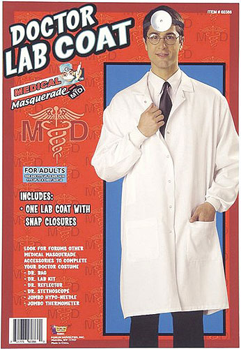 White Doctor Lab Coat - Click Image to Close