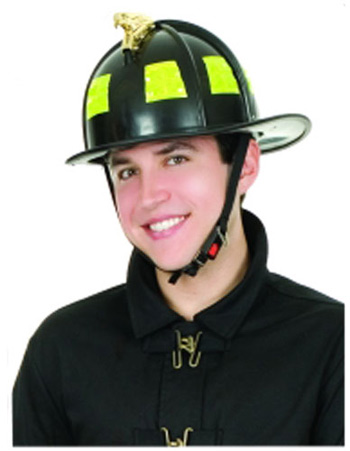 Black Fireman Helmet - Click Image to Close