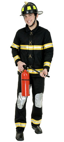 Black Fireman Costume