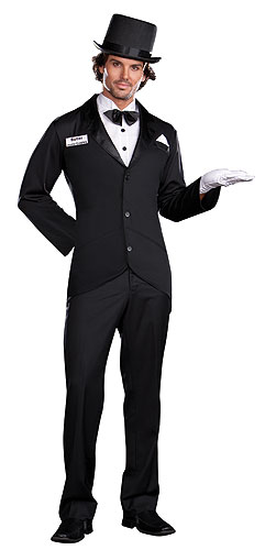 Men's Butler Costume - Click Image to Close