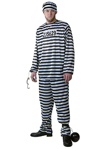 Mens Prisoner Costume - Click Image to Close