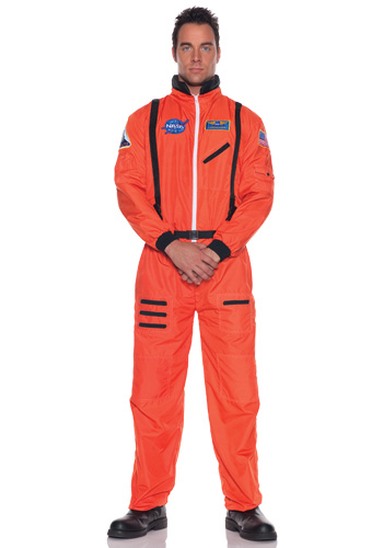 Mens Orange Astronaut Costume - Click Image to Close