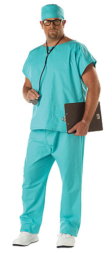 Plus Size Doctor Scrubs Costume - Click Image to Close