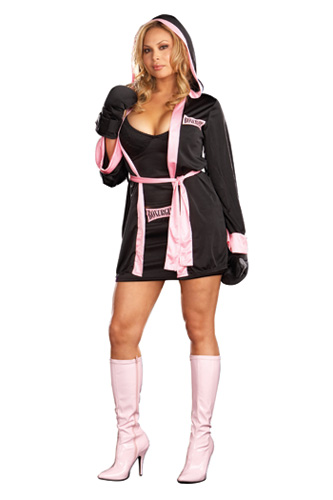 Plus Size Boxer Girl Costume - Click Image to Close