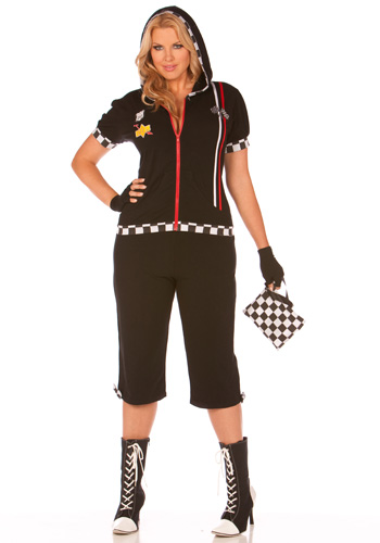 Plus Size Race Car Driver Costume - Click Image to Close