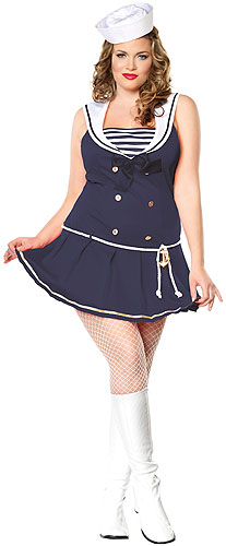 Plus Size Sailor Costume - Click Image to Close