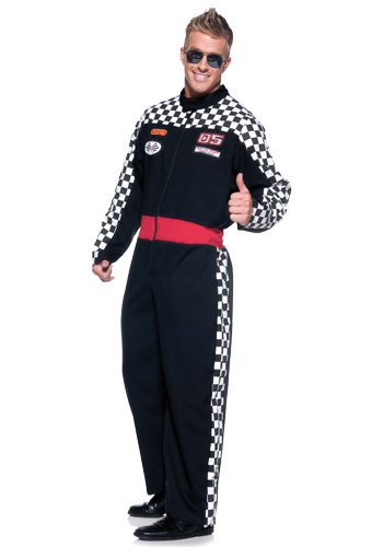 Mens Plus Race Car Driver Costume - Click Image to Close