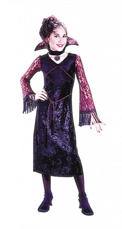 Gothic Lace Vampiress Child Costume - Click Image to Close