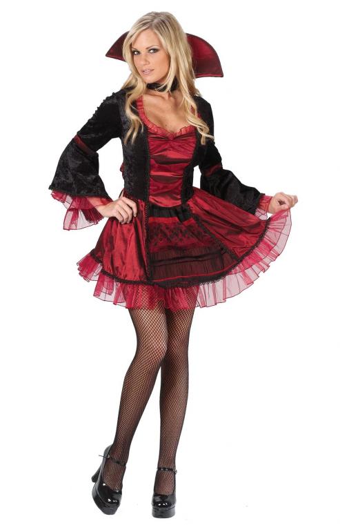 Sassy Victorian Vampiress Adult Costume - Click Image to Close