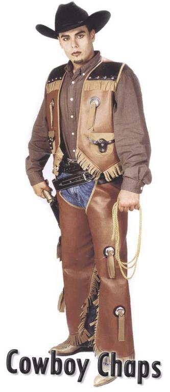 Cowboy Vest And Chaps Adult Costume