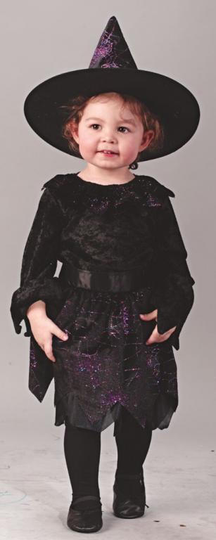 Witch Spiderweb Glitter Toddler Costume - Click Image to Close