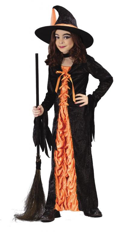 Witch Mystic Orange Child Costume - Click Image to Close