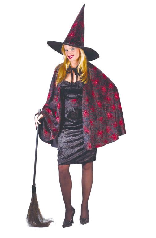 Witch Glitter Chip Orange Adult Costume - Click Image to Close