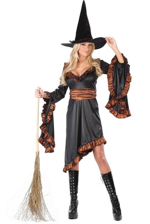 Ruffle Witch Adult Costume - Click Image to Close