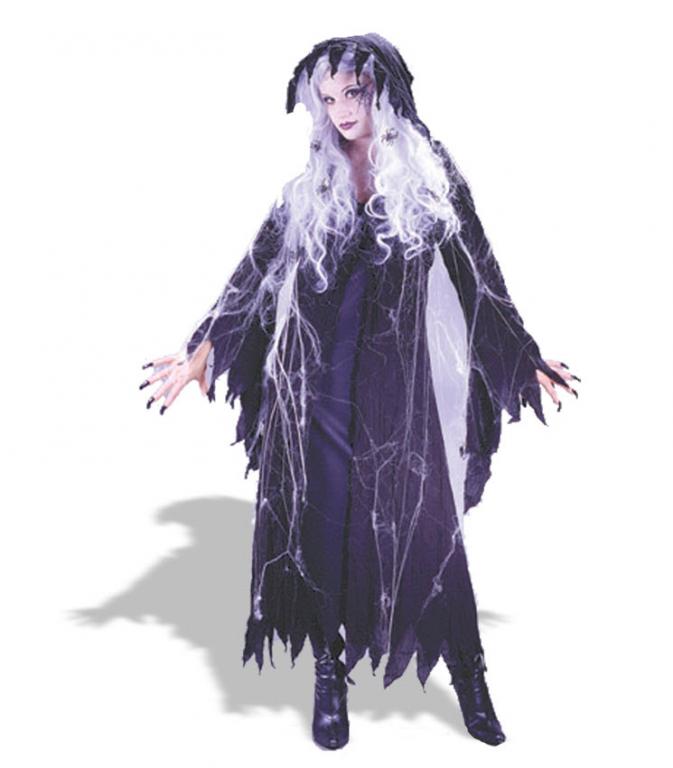 Spider Web Gauze Ghost Adult Costume - Click Image to Close